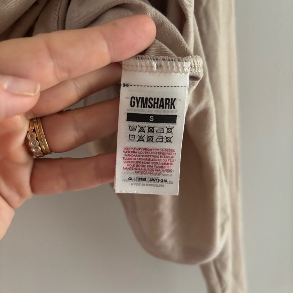 Gymshark Strength Conditioning Long Sleeve T-Shirt Vanilla Beige Women’s small - Picture 4 of 8